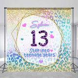 Allenjoy Leopard Gold Teenage Year Custom Birthday Backdrop