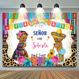 Allenjoy Leopard Grain Senor Or Senorita Baby Shower Backdrop