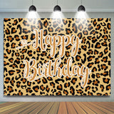 Allenjoy Leopard Print Theme Happy Birthday Backdrop Party