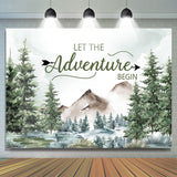 Allenjoy Let The Adventure Begin Forest Jungle Baby Showerbackdrop