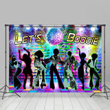 Allenjoy Lets Boogie Colorful Disco Stage Dance Backdrop