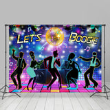 Allenjoy Lets Boogie Colorful Music Stage Dance Backdrop