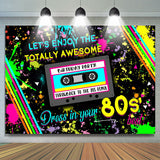 Allenjoy Lets Enjoy 80S Party Graffiti Backdrop For Birthday