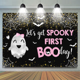 Allenjoy Lets Get Spooky First Halloween Birthday Backdrop