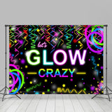 Allenjoy Lets Glow Crazy Neon Ribbons Black Dance Backdrop