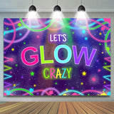 Allenjoy Lets Glow Crazy With Abstract Lines Birthday Backdrop