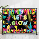 Allenjoy Lets Glow Neon Light Stick Dance Party Backdrop