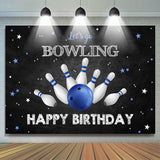 Allenjoy Lets Go Bowling Star Themed Happy Birthday Backdrop