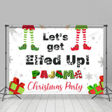 Allenjoy Lets Go Elfed Up Pajama Merry Christmas Party Backdrop