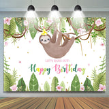 Allenjoy Lets Hang Out With Koala Green Plants Birthday Backdrop