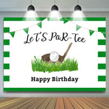 Allenjoy Lets Partee Golf Happy Birthday Green Backdrop For Party