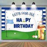 Allenjoy Lets Partee Golf Theme Happy Birthday Backdrop