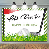 Allenjoy Lets Party Golf Grassland Stripe Birthday Backdrop