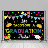 Allenjoy Lets Taco Bout Graduation Fiesta Colorful Backdrop