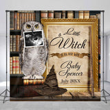 Allenjoy Library Owl Ultrasound Magic Custom Baby Shower Backdrop