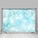 Allenjoy Light Blue Glitter Snowflake Christmas Photo Backdrop