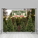 Allenjoy Light Christmas Trees Sale Pine Forest Backdrop