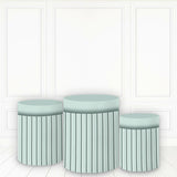 Allenjoy Light Cyan Cake Table Cover Printed Fabric Pillar Cover