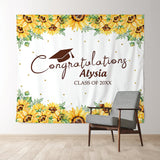 Allenjoy Light Golden Sunflowers Theme Class Of 2022 Backdrop