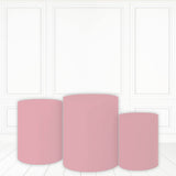 Allenjoy Light Pink Theme Pillar Cover Printed Fabric Cake Table Cover