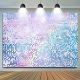 Allenjoy Light Purple Blue Shimmer Wall Backdrop For Birthday