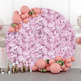 Allenjoy Light Purple Dense Flowers Circle Wedding Backdrop