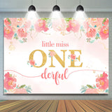 Allenjoy Litter Miss One Derful Floral Backdrop For Birthday