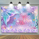 Allenjoy Little Mermaid Pearls Absract Texture Birthday Backdrop