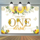 Allenjoy Little Miss Onederful Sunflower 1St Birthday Backdrop