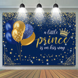 Allenjoy Little Prince Is On His Way Baby Shower Backdrop