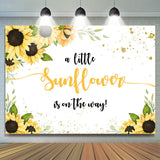 Allenjoy Little Sunflower Is On The Way Baby Shower Backdrop