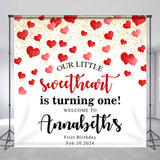 Allenjoy Little Sweetheart Custom Name 1St Birthday Backdrop