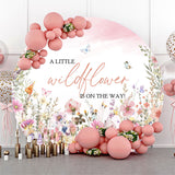 Allenjoy Little Wildflower Spring Round Baby Shower Backdrop