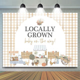 Allenjoy Locally Grown Plaid Rustic Backdrop Baby Shower