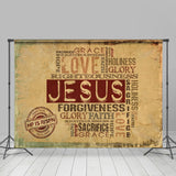 Allenjoy Love Jusus Paper Text Photography Christmas Backdrop