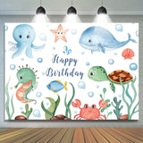 Allenjoy Lovely Fishes Undersea Theme Birthday Party Backdrop