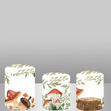 Allenjoy Lovely Mushroom Backdrop Plinth Cylinder Cover Kit