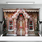 Allenjoy Luxury Gingerbread Candy House Christmas Backdrop