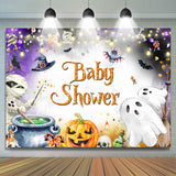 Allenjoy Magic Pumpkins Spooky Halloween Baby Shower Backdrop