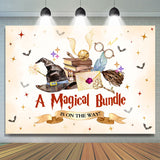 Allenjoy Magical Bundle Theme Cartoon Baby Shower Backdrop