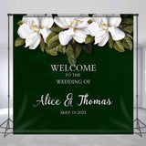 Allenjoy Magnolia Green Elegant Custom Wedding Backdrop