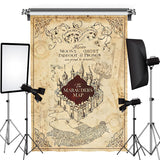 Allenjoy Marauders Map Beige Parchment Harry Potter Backdrop