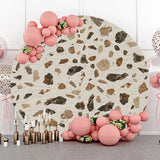 Allenjoy Marble Texture Terrazzo Round Backdrop Birthday