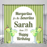 Allenjoy Margaritas Senoritas Party Custom Birthday Backdrop