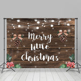 Allenjoy Marry Little Christmas Dark Wood Christmas Backdrop