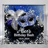 Allenjoy Masquerade Mask Feather Custom Birthday Backdrop