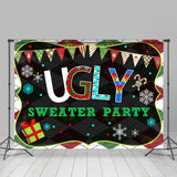 Allenjoy Merry Christmas Ugly Sweater Party Holiday Backdrop