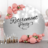 Allenjoy Metal Texture Glitter Bokeh Circle Retirement Backdrop