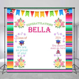 Allenjoy Mexican Fiesta Graduation Party Custom Backdrop