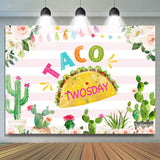 Allenjoy Mexican Taco Twosday Birthday Party Theme Backdrop